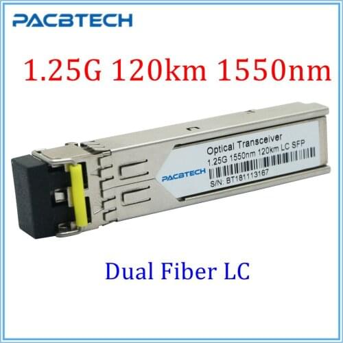1.25G 120km 1550nm SFP Dual Fiber LC Connector SFP Module with DDM Compatible with Cisco Optical Transceiver