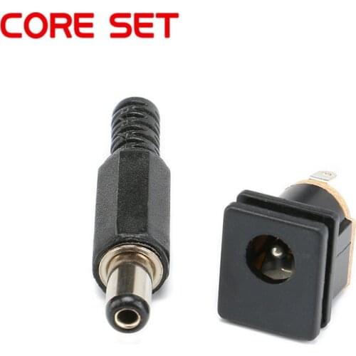 10pcs 5.5X2.1mm DC Power Female Jack Plugs Socket + Plug Male SMD PCB Mounting DC015 Connetors Kit DIY Adapter Connector