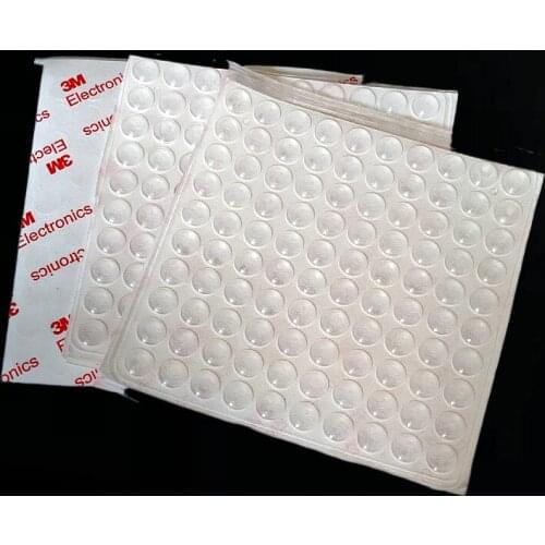 100 Pcs 8 x 2 mm Self Adhesive Hemisphere Silicone Rubber Bumpers Soft Transparent Black Anti Slip Feet Pads Damper