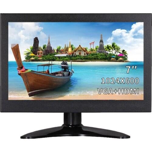 7 inch Pc monitor 1024X600 LCD Screen Car Monitor Player for Auto Rearview Home Security Surveillance Camera