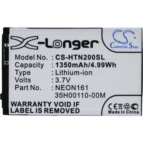Cameron Sino 1350mAh battery for HTC Neon 200 400 Dual 850 P5310 35H00110-00M NEON161 Mobile, SmartPhone Battery