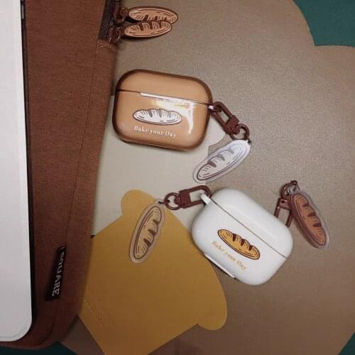 Baguette Cartoon Case for Airpods 1/2 Wireless Bluetooth Headset Box for AirPods Pro TPU Soft Shell for Airpods Transparent