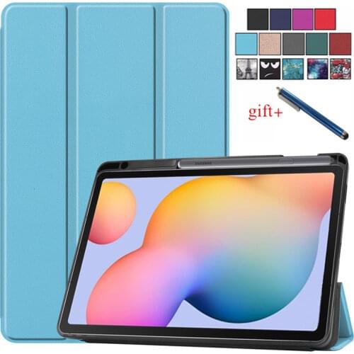 For Samsung Galaxy Tab S6 Lite with S Pen Case P610 SM P610 P615 10.4 Magnet Cover Shell for Funda Galaxy Tab S6 Lite Tablet