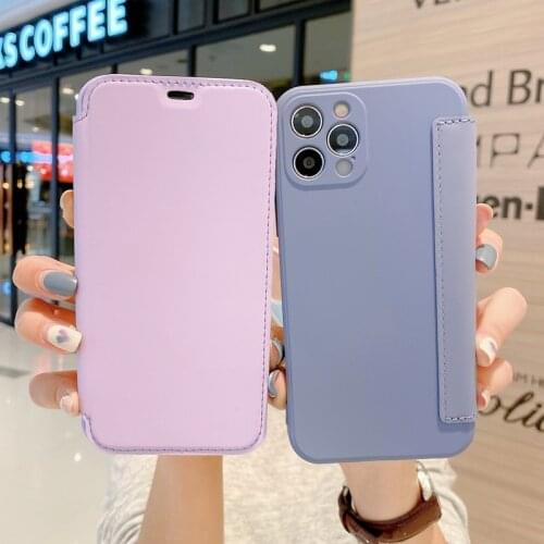 Original liquid silicone flip carwallet hold For iPhone 12 Pro Max 12MiNi 11 Pro X XR XS Max 7 8 Plus SE 2020card sssssss cover