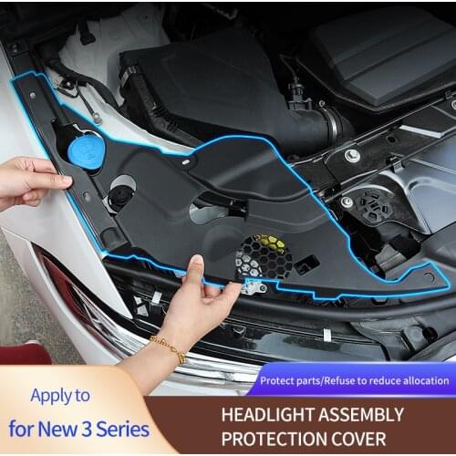 Car Front Bumper Engine Cover Strips Trim for BMW 2020-in 3 Series G20 G28 Car Front Headlight Protective Cover Car Accessories