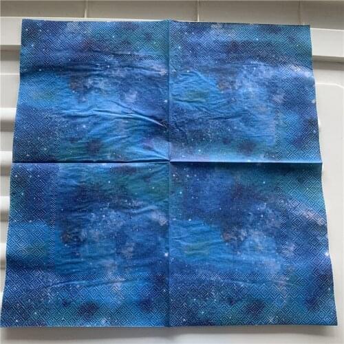 Decoupage paper napkins elegant tissue vintage towel green blue star birthday wedding party home beautiful serviettes decor 20