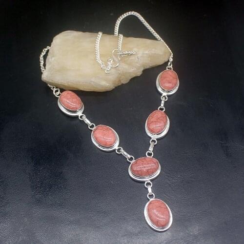 Gemstonefactory Jewelry Big Promotion Unique 925 Silver Trendy Natural Turquoise Hot Sale Women Chain Necklace 46cm 202101444