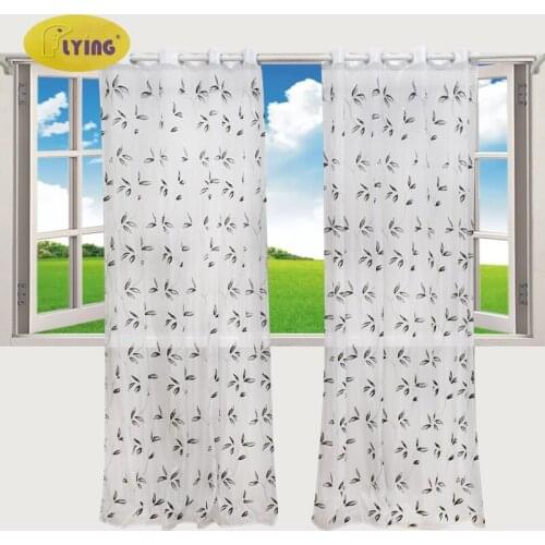 Flying Curtain Fabric for Curtains Embroidered Pastoral Tulle on the Window Roman curtains Living Rome infant Shade White