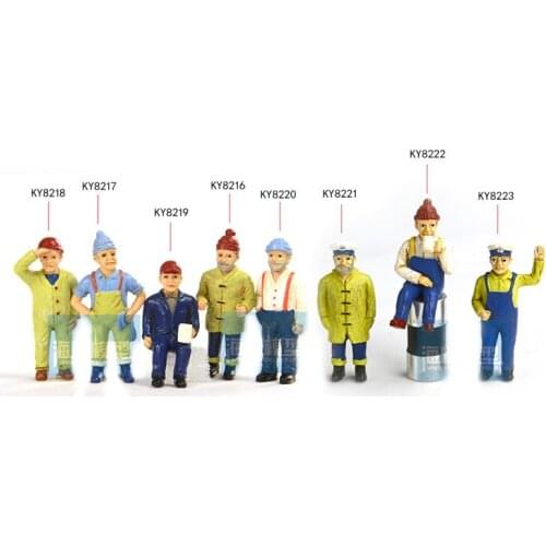 1:50 Simulation Captain Sailor Doll Fishing Boat 1/50 Scale Work Ship Model Worker People Decoration Parts