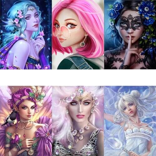 Beautiful Flower Women "Princess Girl" DIY Oil Painting By Numbers For Adults Paint By Numbers Canvas Painting DIY Art Decor