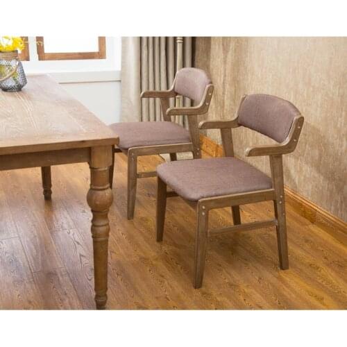 Solid Wood Nordic Dining Chair Modern Minimalist Backrest Chair Restaurant Cloth Leisure Chair Home Computer Desk Chair