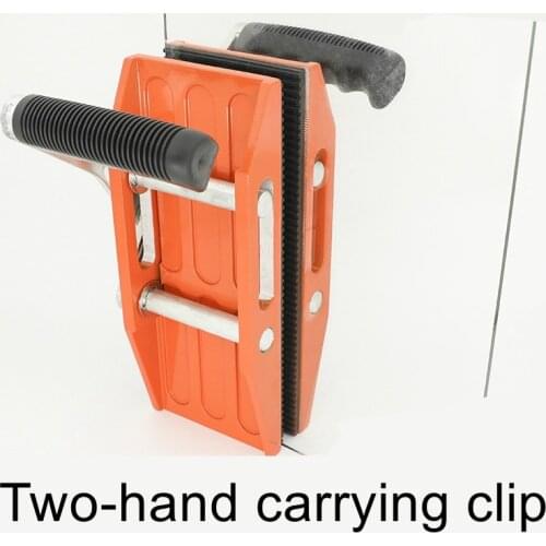 Glass and stone flat door panel handling, labor-saving clip, handling tool, glass two-handed handling, glass clip