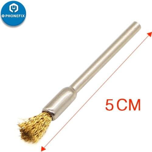 PHONEFIX High Quality 5CM Brass Wire Copper Brush for Mobile Phone PCB Motherboard Circuits Multimeter Testing Hand Tool