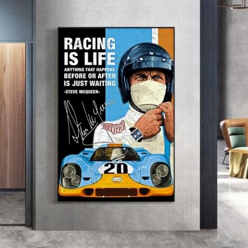 24 Hours of Le Mans Michael Delaney Posters and Prints on Canvas Racing Is Life Wall Pictures for Modern Home Living Room Decor