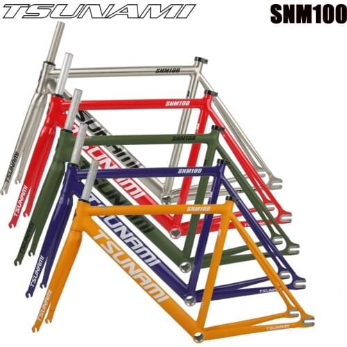 TSUNAMI Fixed Gear Bicycle Frameset 50cm 52cm 54cm Aluminum racing track Bike Fixie frame Track Frame