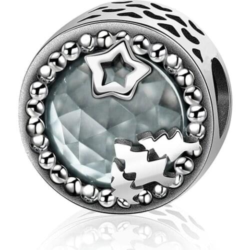 NEW DIY Beads Original Design 100% 925 Sterling Silver STAR Charm Fit Bracelet Fashion Womens Star Christmas Tree 1821-1840