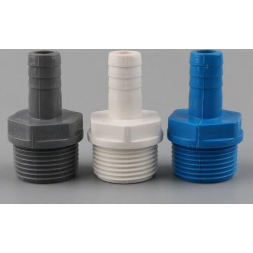 4pcs 3/4'' Male Thread To 12/16Mm Hose Connector Quick Connector PVC Straight Connector Garden Irrigation Plastic Pagoda Joints