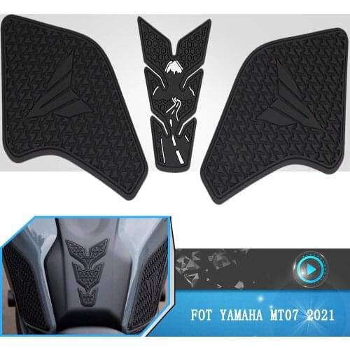 Cool Motorcycle Decal Gas Oil Fuel Tank Pad Protector Sticker FOT YAMAHA MT07 MT-07 2021 Side Stickers Knee Grips Protect Decal
