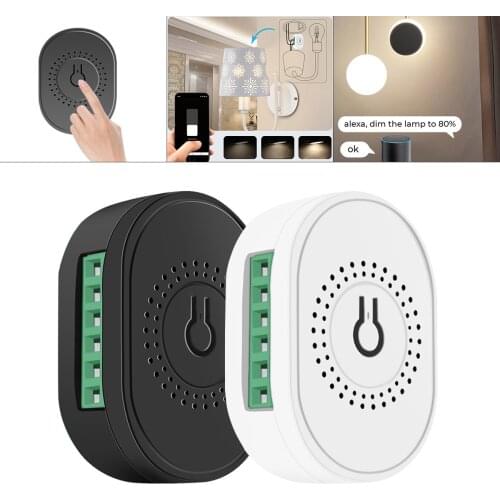 Mini Smart WIFI Dimmer Light Switch Wall Switch 85-250V Manual App Voice Control Works with Intelligent Speaker No Hub Required