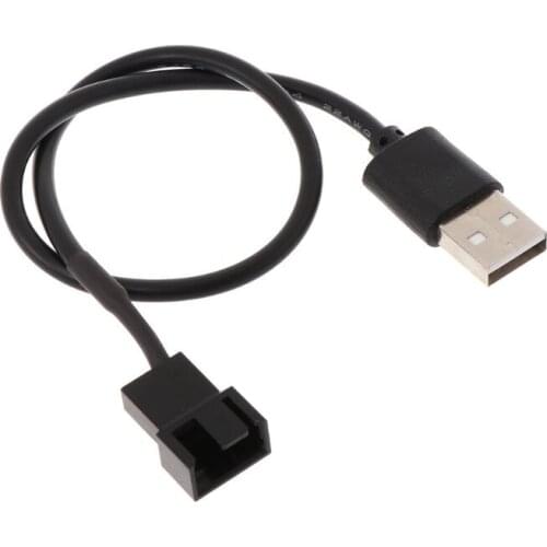 USB 2.0 A Male To 3-Pin/4-Pin Connector Adapter Cable For 5V Computer PC Fan B2QF