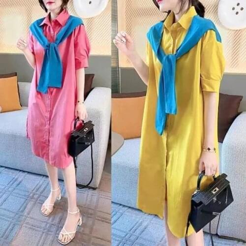 VAHAMAS Fashionable Shirt Dresses