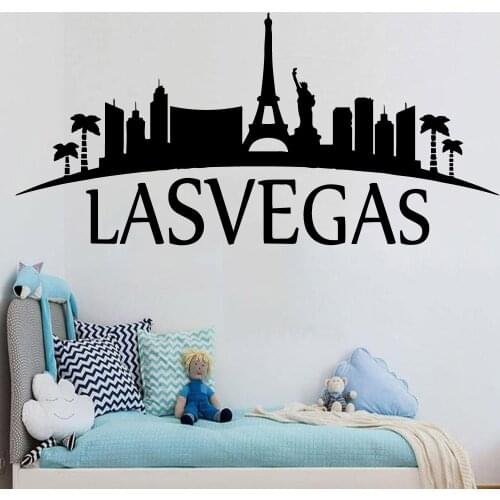 Free shipping Lasvegas Vinyl Kitchen Wall Stickers Wallpaper For Kids Rooms Diy Home Decoration Home Party Decor Wallpaper