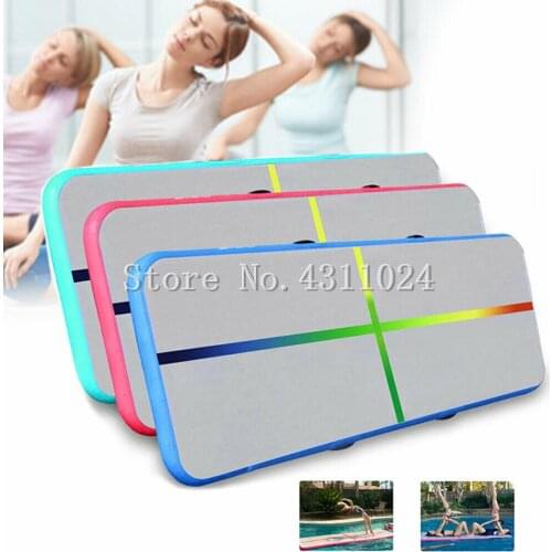 Air Track Inflatable Gymnastics Tumble Track Gym Mat 10ft for Toddler Adults, Gym Air Floor Yoga Mat for Outdoor Sports Training