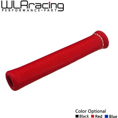 WLR RACING - Universal Fiberglass Spark plug Heat Protector Sleeve sleeving fuel A/C oil line wiring 6"BLACK,RED,BLUE WLR-SPH11