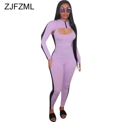 Sheer Mesh Patchwork Two Piece Set Tracksuit for Women Long Sleeve Hooded Cropped Top and Low Neck Bodycon Tank Jumpsuit Outfits