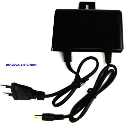 12V 2A AC 100V-240V Converter Adapter DC 12V 2A 2000mA Power Supply EU US Plug 5.5mm x 2.1mm for CCTV IP Camera