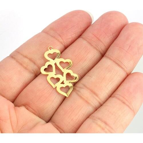 20pcs Stainless Steel Leaf Charms Pendant Plant Pendant For DIY Earring Jewelry Making Handmade Crafts Jewelry Accessories