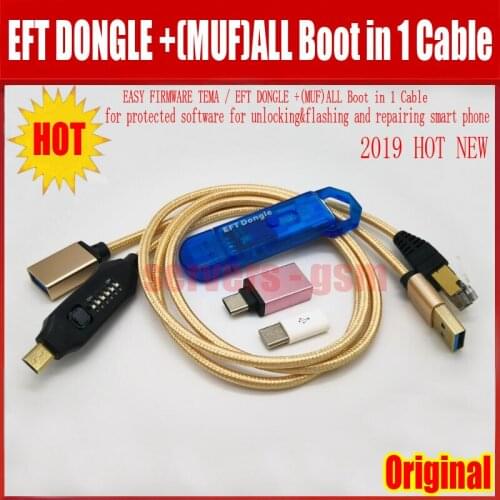 2021 New Original EFT DONGLE / EASY FIRMWARE TEMA EFT KEY + (MUF)ALL Boot in 1 Cable Free Shipping