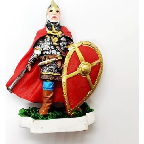 Handmade Painted Malta Warrior 3D Fridge Magnets Tourism Souvenirs Refrigerator Magnetic Stickers Gift