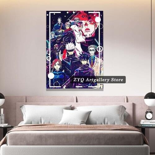 Anime Jujutsu Kaisen Nordic Abstract Wall Art Canvas Painting Modern Posters And Prints Modular Pictures For Living Room Frame