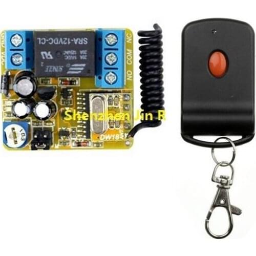 DC12V 1CH Wireless Time delay Remote Control Switch System Transmitter with one-button Receiver for Appliances Gate Garage Door