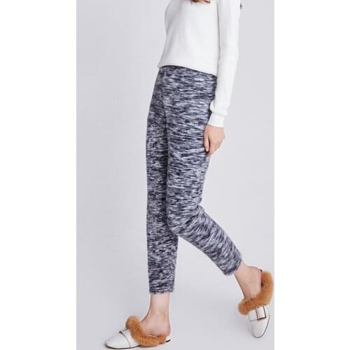New Autumn Winter Thick Cashmere Women Solid Casual Slim Pants Trousers High Waist Sportwear Ladies Basic Ankle Length Leggings