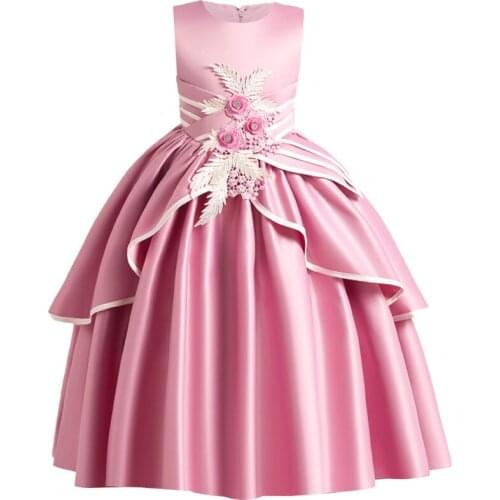 CUHK Womens Dress Embroidery Flower Dress Birthday Party Dress Butterfly Festival Lotus Leaf Dress Temperament