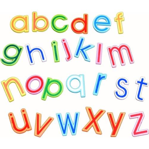 Wood 26 Alphabet Letters Fridge Magnets Baby Educational Learning Toys Wall Stickers Decorative Refrigerator Board Home Decor