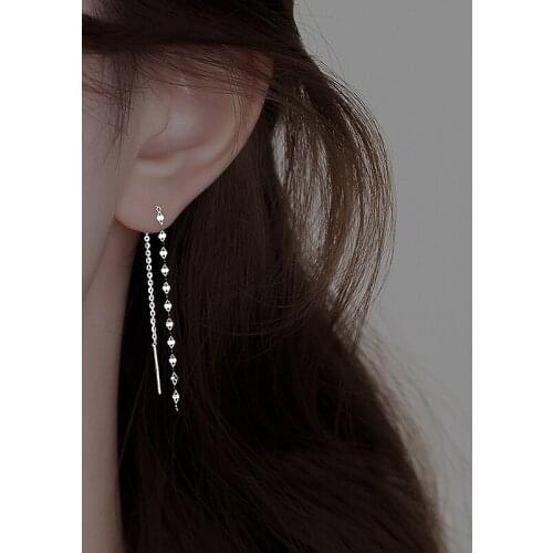 A Girl' Korean Long Earrings For Women Pendantes Fashion Jewelry New Trendy Chain Tassel Earrings brincos
