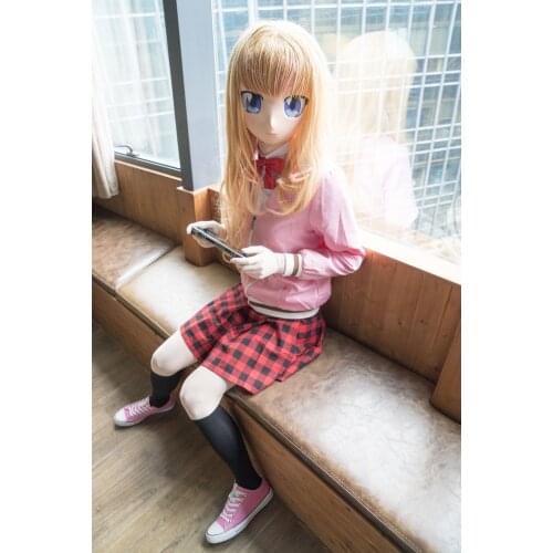 KGM 22) Crossdressing Gabriel DropOut Comic Mask Realistic Silica Tenma Gabriel White Cosplay Kigurumi Crossdresser Mask
