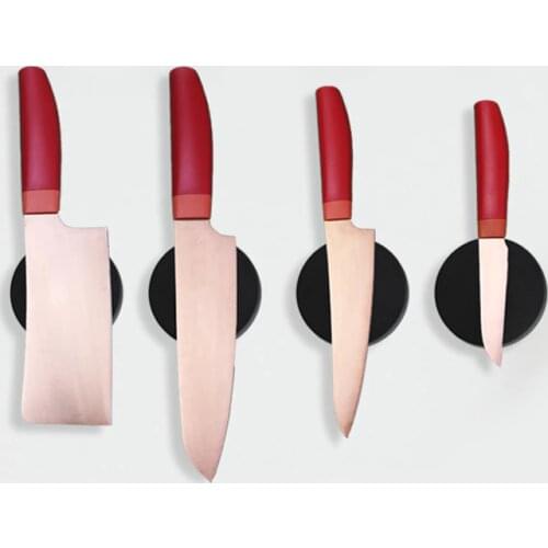 1-4 pcs Powerful Magnetic Knife Holder ABS Kitchen Gadgets Knives Block Wall-Mounted Magnet Knives Rack Black Utensils Tools