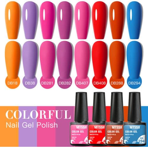 MTSSII 7ML Nail Gel Polish UV Semi Permanent Varnish Nail Art For Manicure Set Nail Art Painting UV LED Gel Nails Gel Varnish
