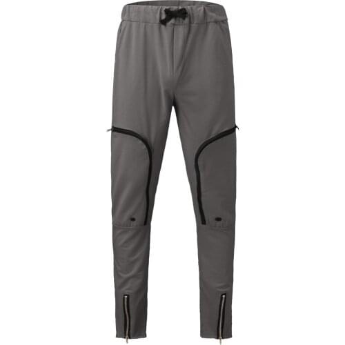 Man Casual Drawstring Sweatpants Zipper Leg Straight Pants Women Solid Color Oversize Trousers Man Warm Korean Streetwear Pants