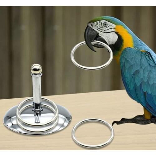 Bird Trick Tabletop Toys Training Basketball Stacking Ring Sets Parrot Chew Ball Foraging Play Gym Playground