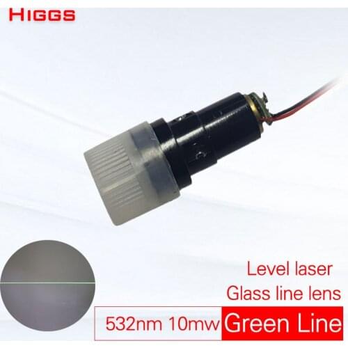 High quality 532nm 10mw bright green line laser module industrial grade laser marking production laser level accessories DC 3V