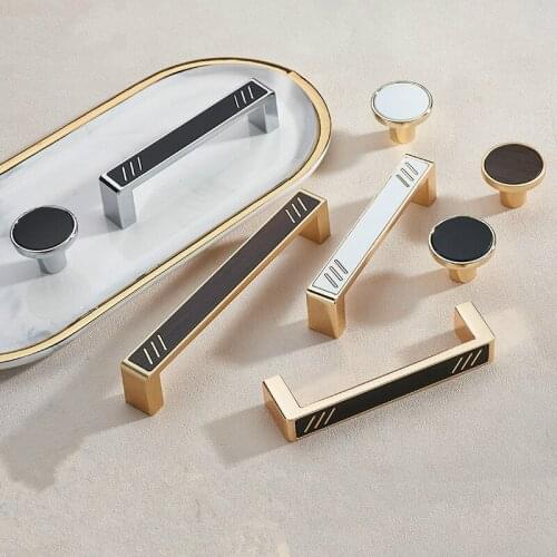 New 4 Color Furniture Handles Zinc Alloy Wardrobe Drawer Knobs Clothes Hooks Modern Kitchen Cabinet Door Handles Home Decoration