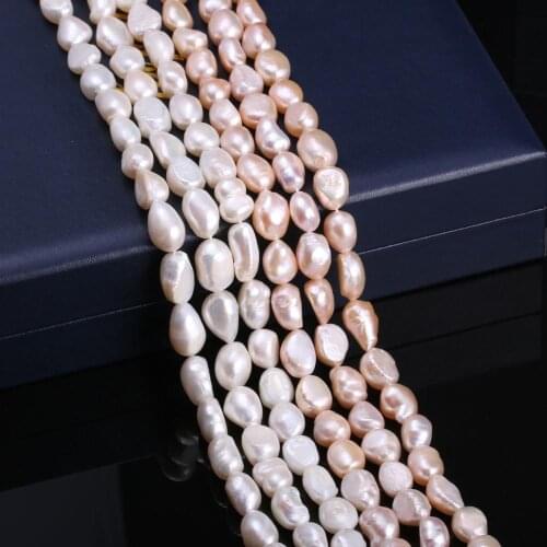 New natural freshwater pearl white and purple irregular pearl beads used for jewelry making DIY bracelet necklace size 10-11mm