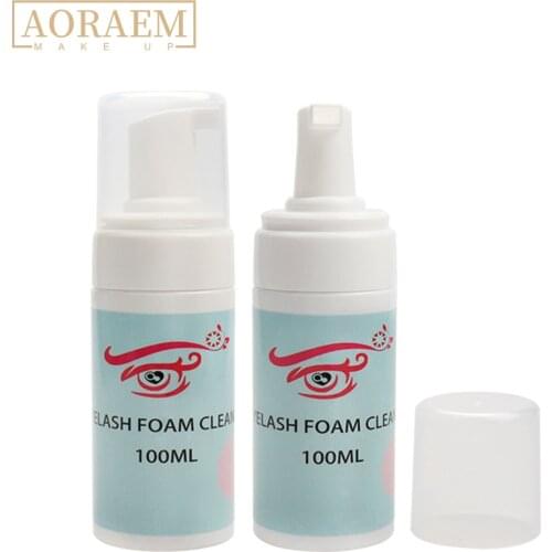 AORAEM 60ml 100ml Eyelash Cleansing Foam Mousse Gentle Eyelashes Cleanser Shampoo Lash Grafting Cleaner Extension Makeup Remover