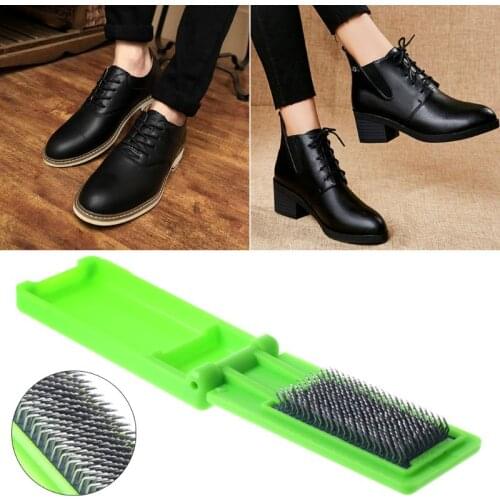 Portable folding Suede Sole Wire Cleaners Dance Shoes Cleaning Brush For Footwear