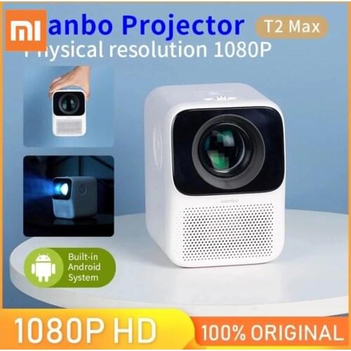 Xiaomi Global Version Wanbo T2 MAX Projector 1080P LED Portable Projector 1920*1080P Keystone Correction For Home Office